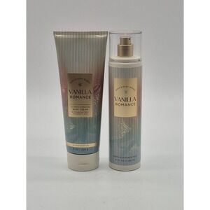 Bath & Body Works Vanilla Romance Fine Fragrance Mist Body Cream Set of 2 NEW